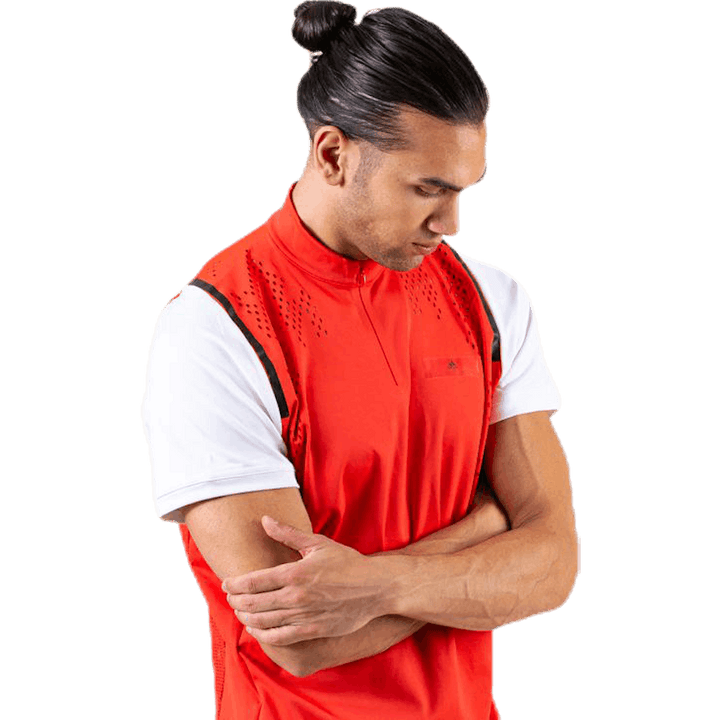 ASMC Zipper Tee White/Red
