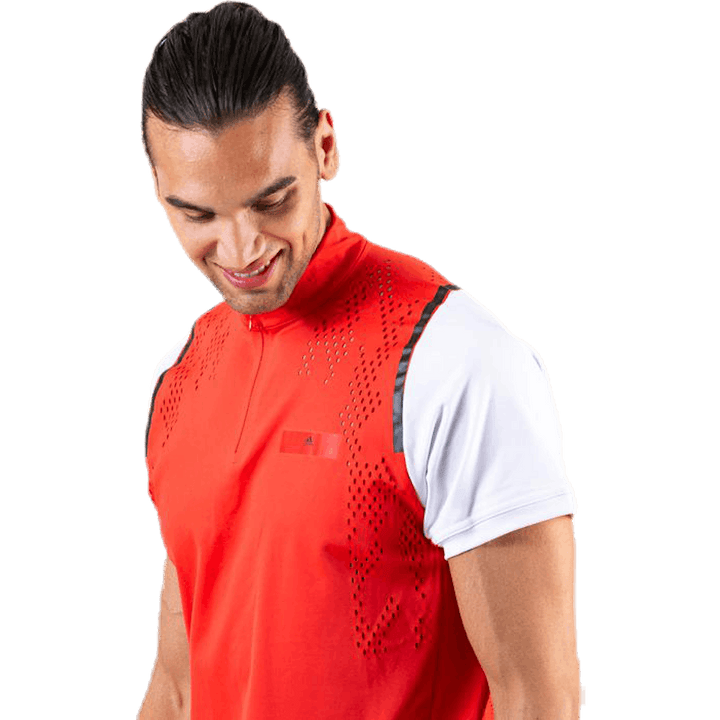 ASMC Zipper Tee White/Red