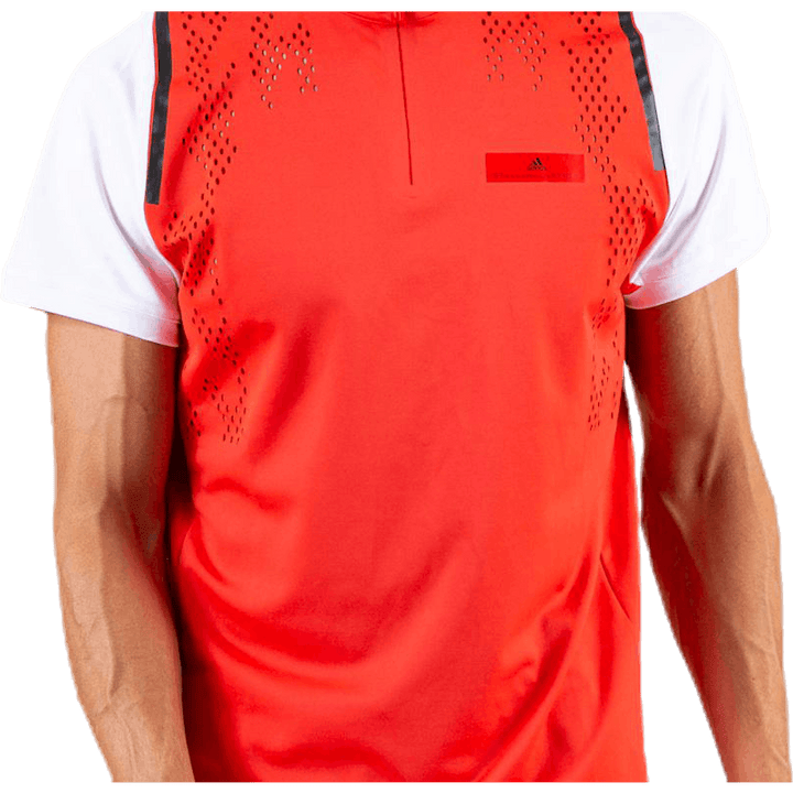 ASMC Zipper Tee White/Red