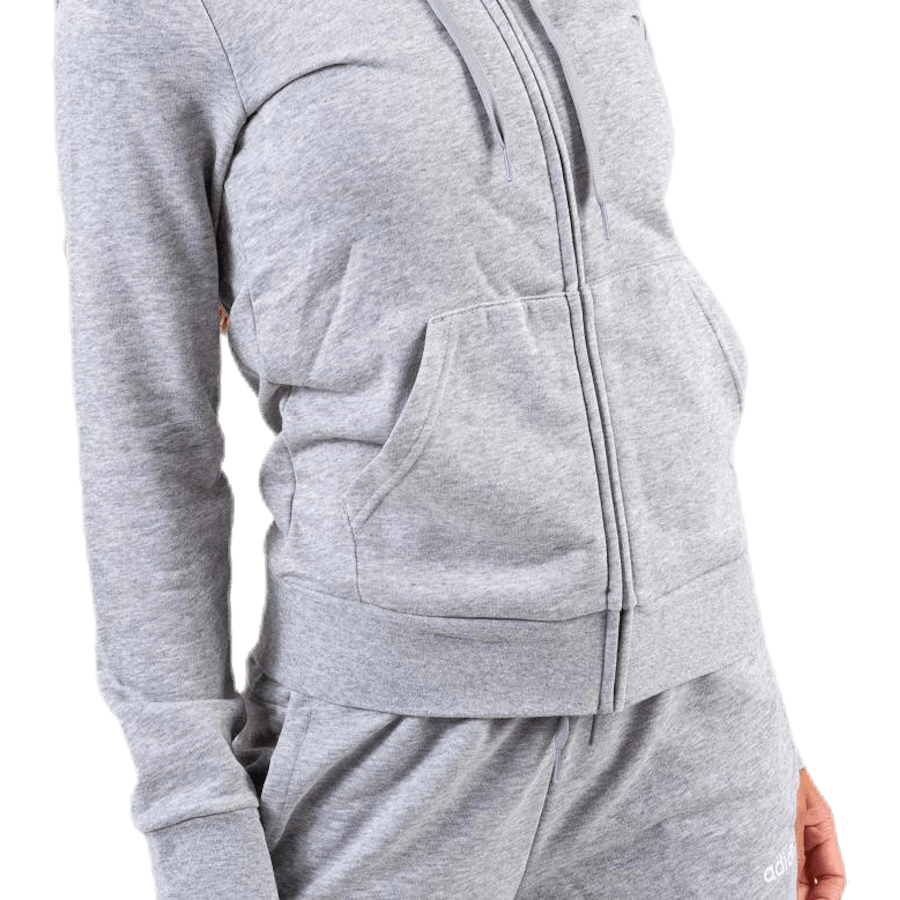 Essential Plain Full Zip Hood Grigio