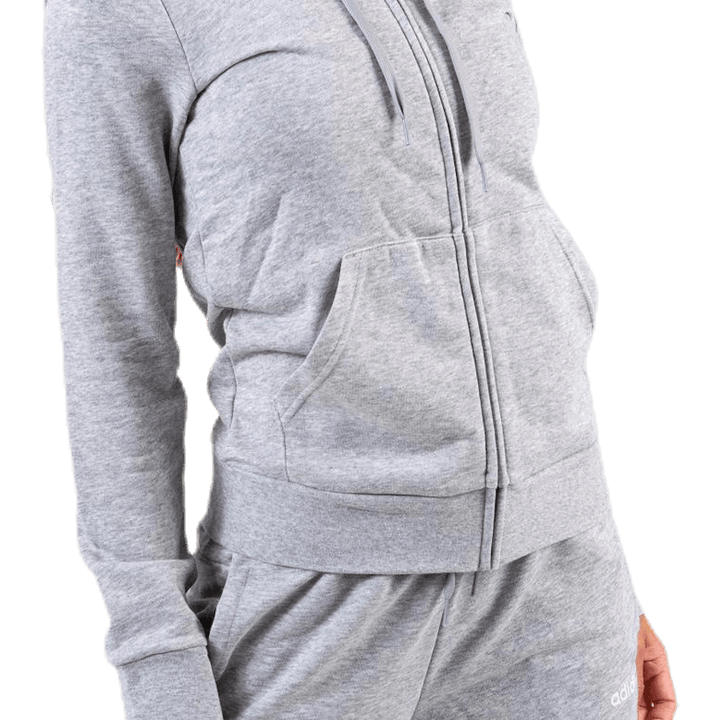 Essential Plain Full Zip Hood Grigio