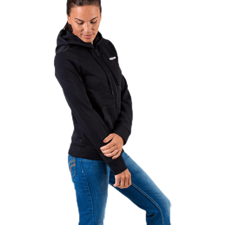Essentials Pevná mikina s kapucí na zip Black / White