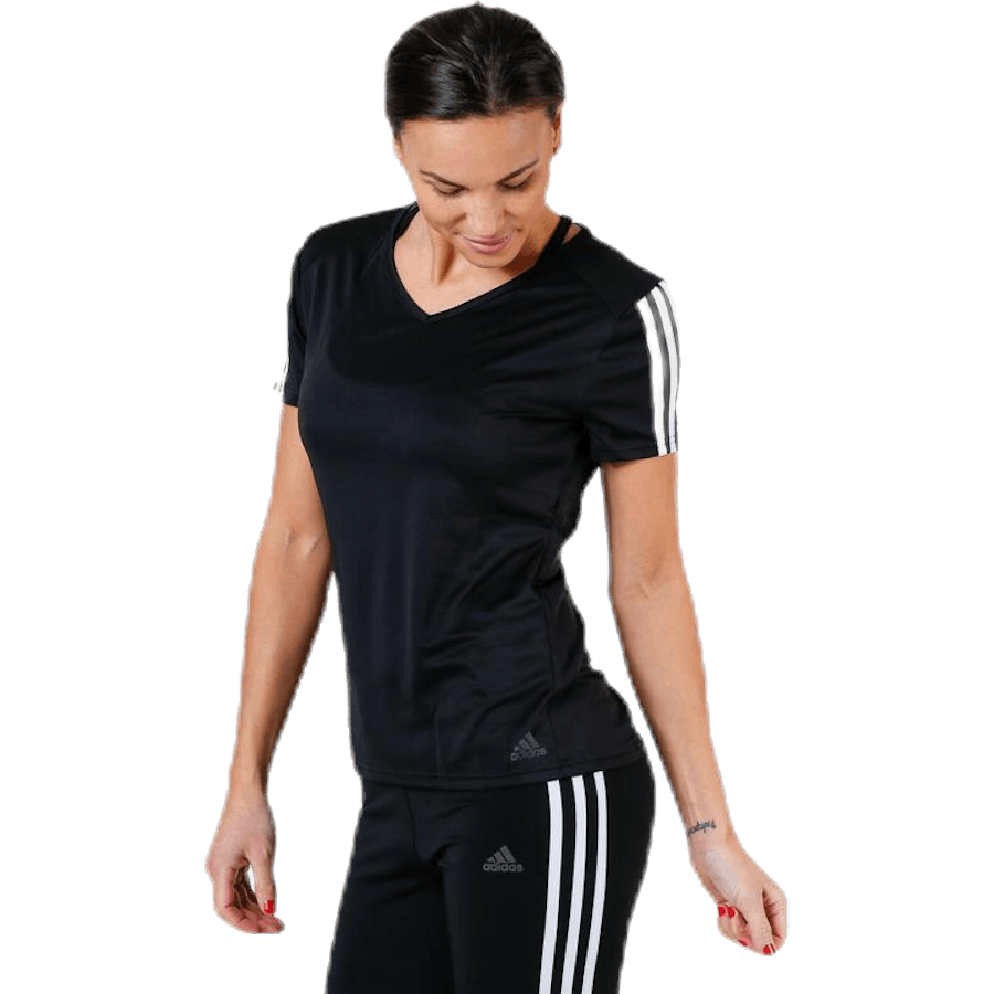 Run 3S Tee W White/Black