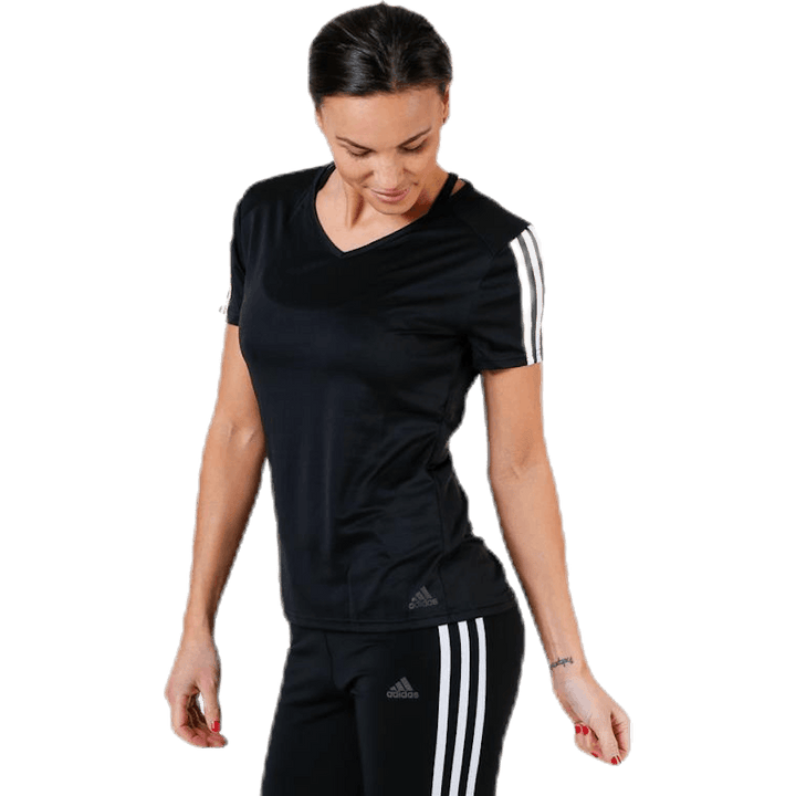 Run 3S Tee W White/Black