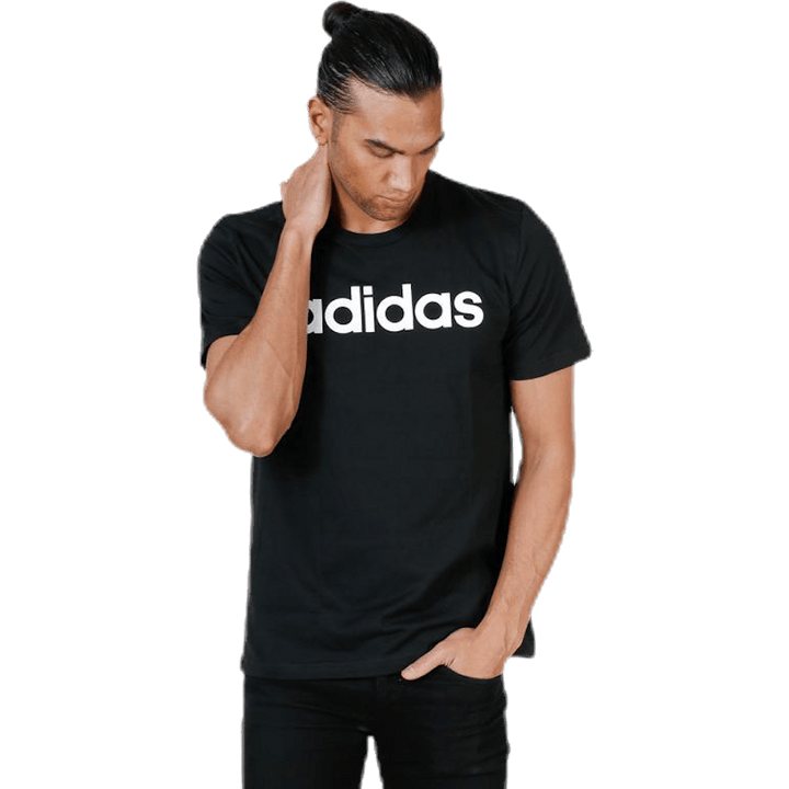 T-shirt linéaire Essentials noir/blanc