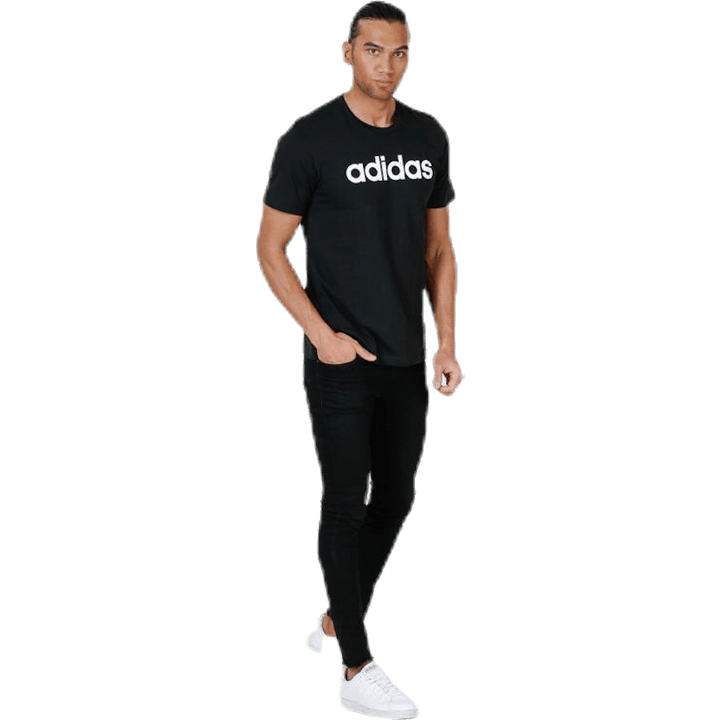 T-shirt linéaire Essentials noir/blanc