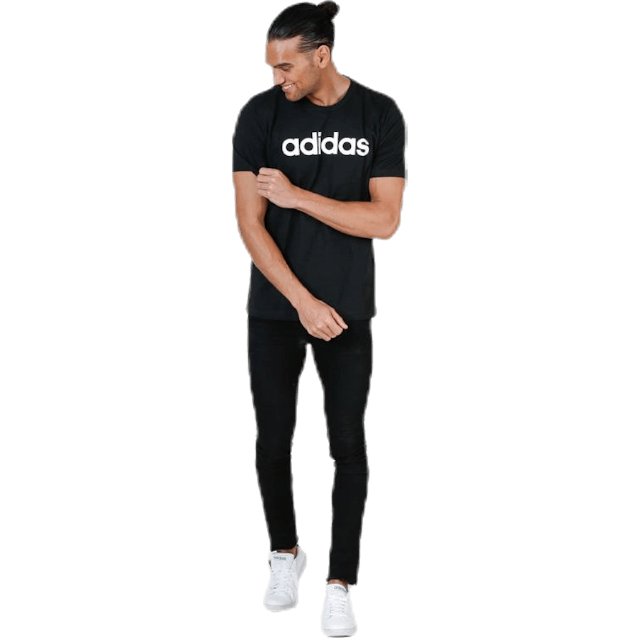 T-shirt linéaire Essentials noir/blanc