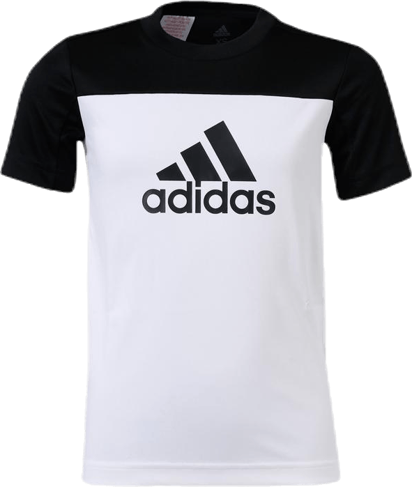 T-shirt de treino EQ para jovens Branco/Preto