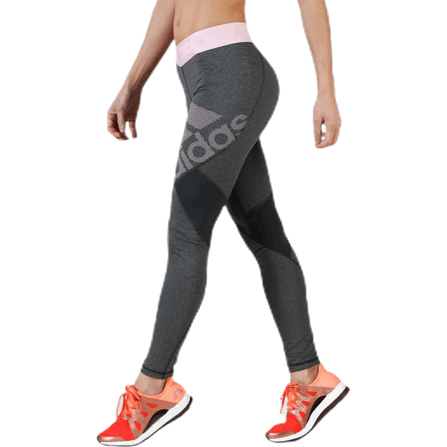 Alphaskin Športové dlhé pančuchové nohavice Graphic Pink/Grey