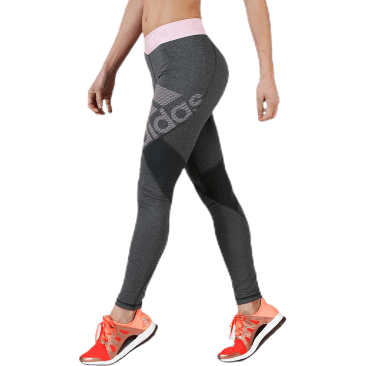 Alphaskin Športové dlhé pančuchové nohavice Graphic Pink/Grey
