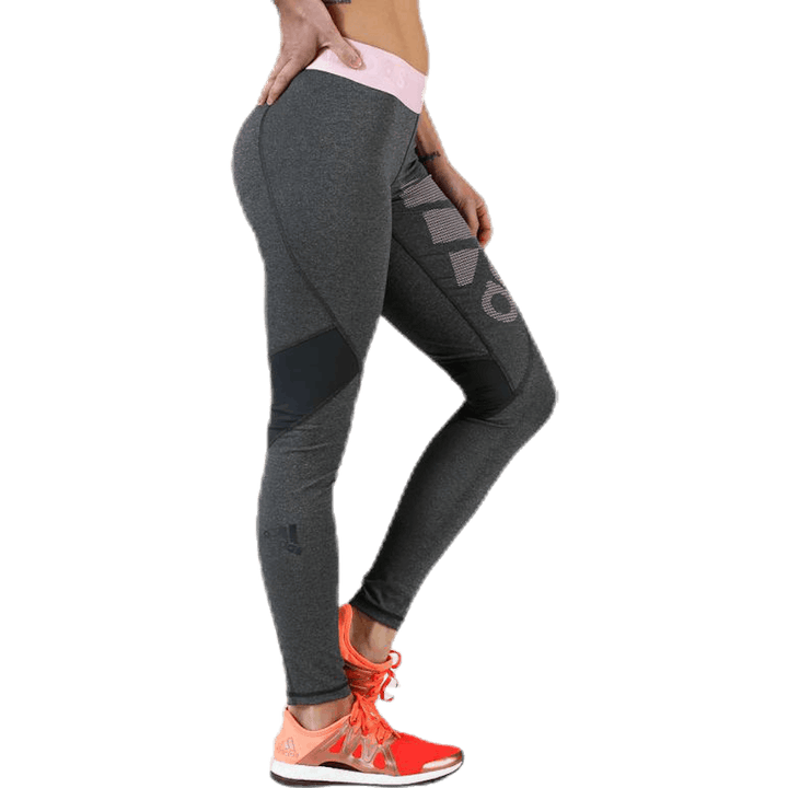 Alphaskin Športové dlhé pančuchové nohavice Graphic Pink/Grey