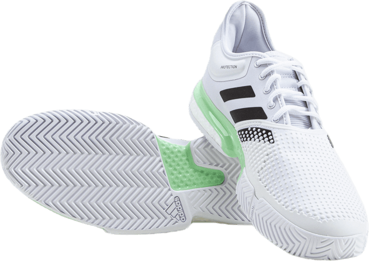 SoleCourt Shoes Cloud White / Core Black / Glow Green