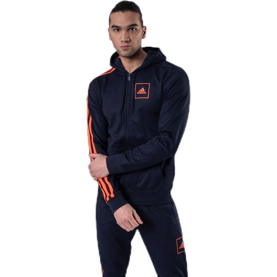 Sweat à capuche Aac Fz noir/rouge