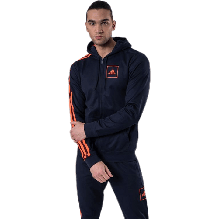 Sweat à capuche Aac Fz noir/rouge