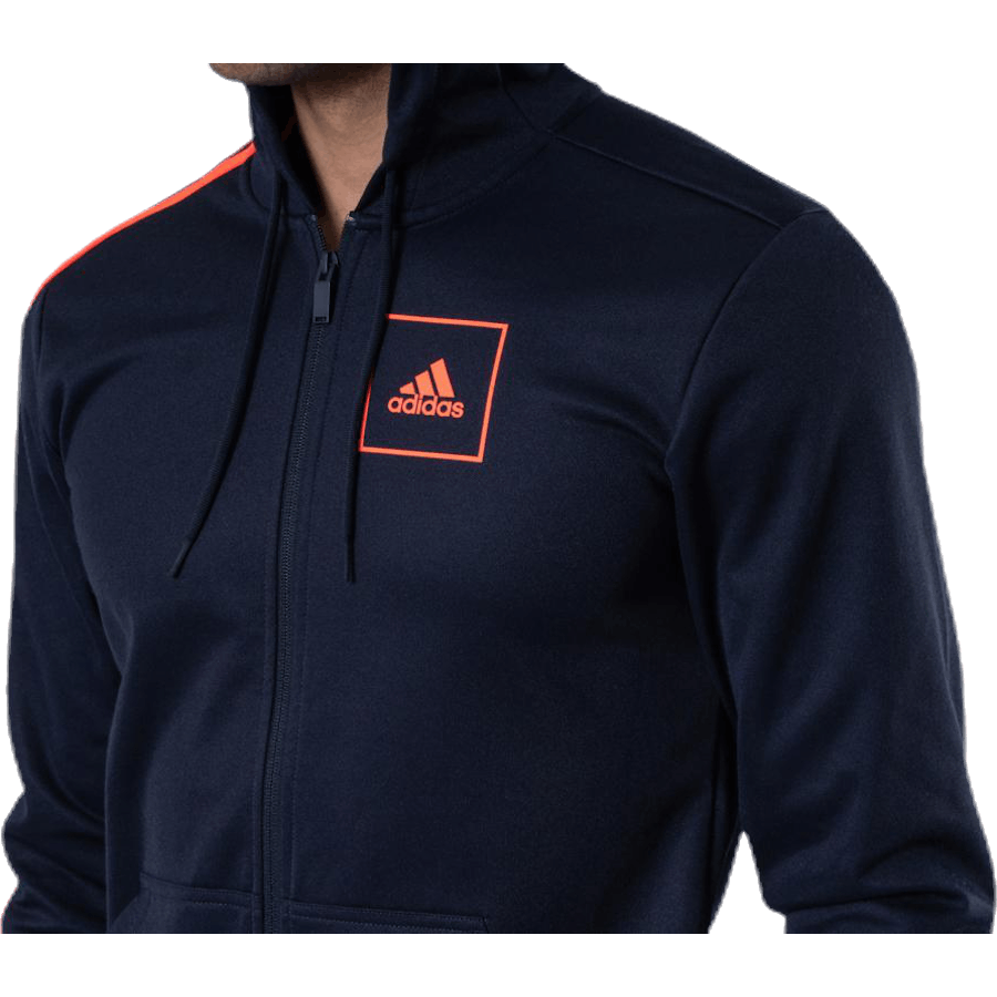 Sweat à capuche Aac Fz noir/rouge