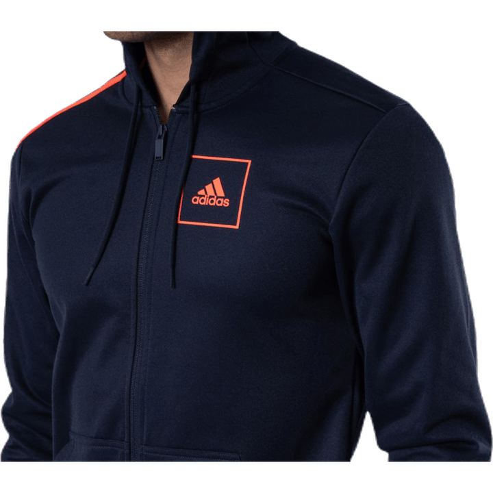 Sweat à capuche Aac Fz noir/rouge