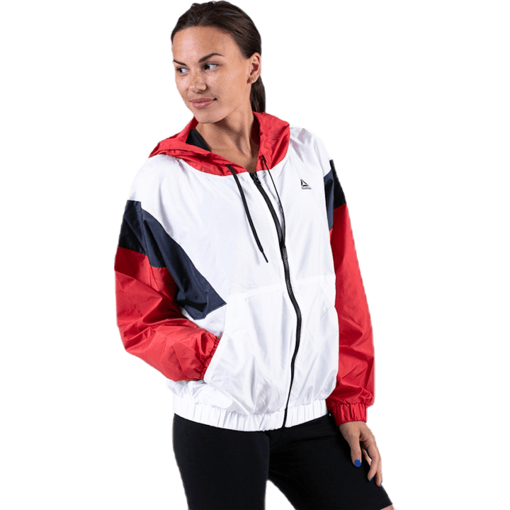 Linear Logo Windbreaker White