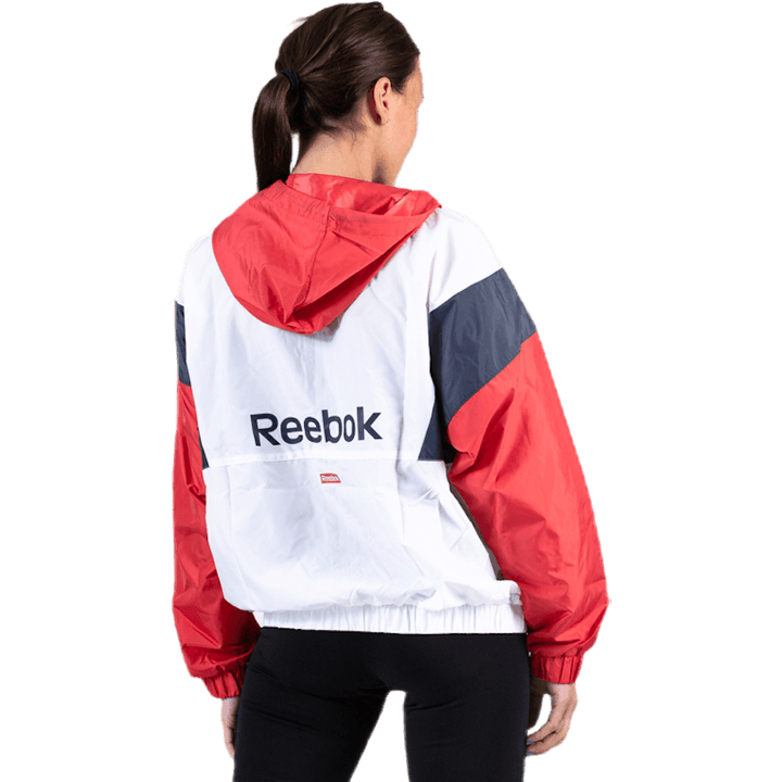 Linear Logo Windbreaker White