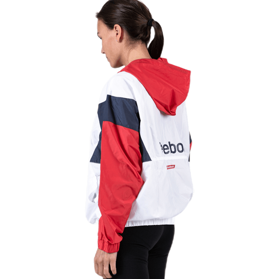 Linear Logo Windbreaker White