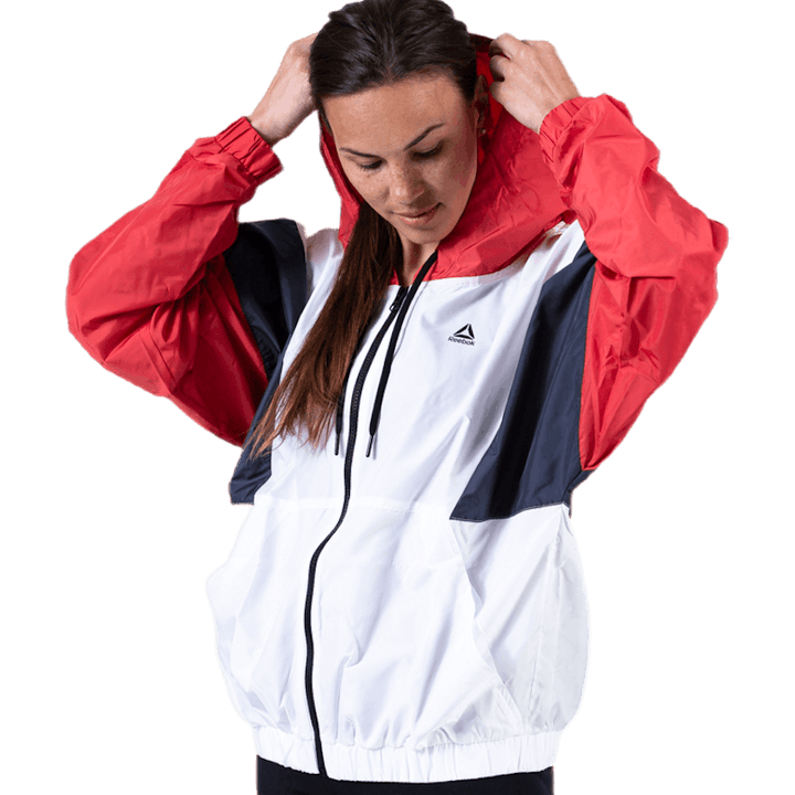 Linear Logo Windbreaker White