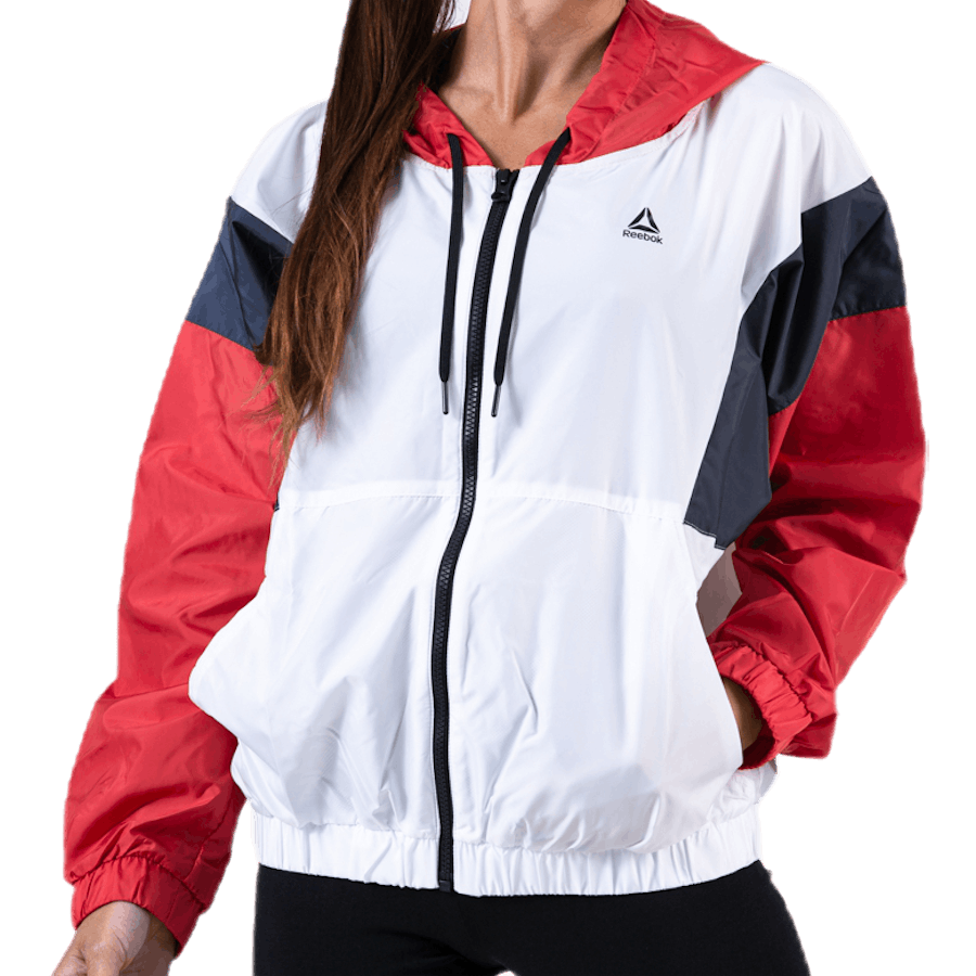 Linear Logo Windbreaker White