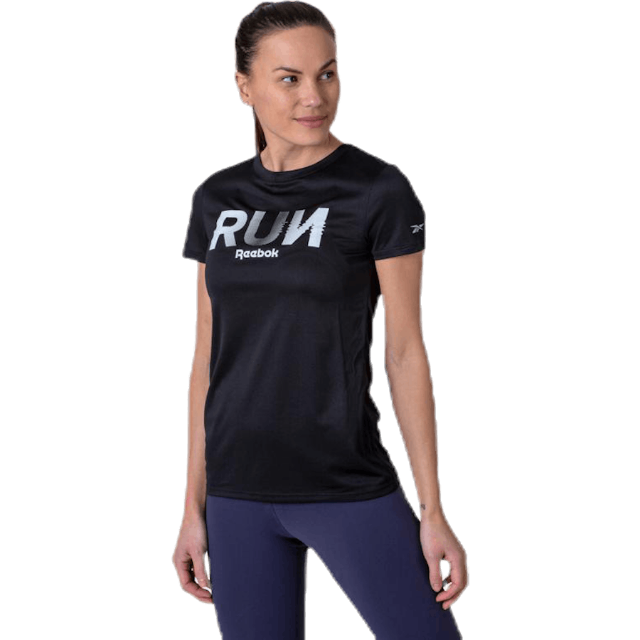 Running Essential Graphic Tee Black