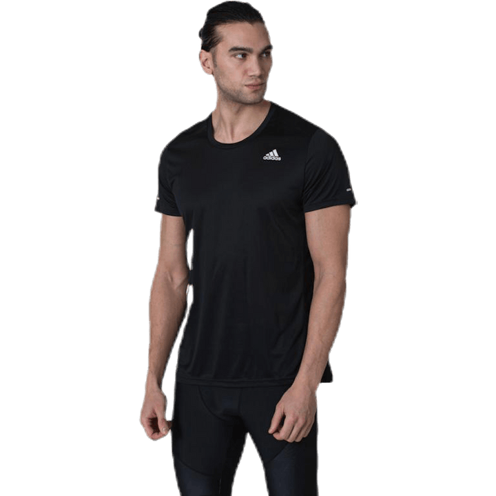 Adidas Run It Tee Pb 3 Stripes Men Black