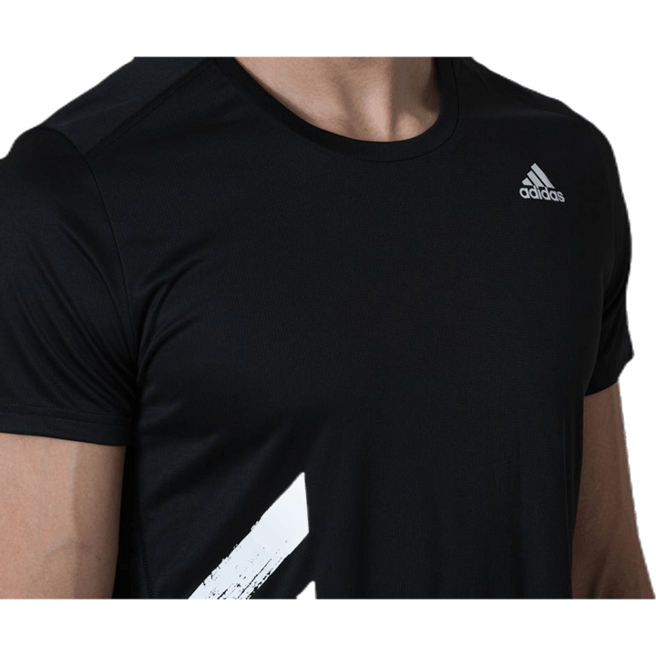 Adidas Run It Tee Pb 3 Stripes Men Black