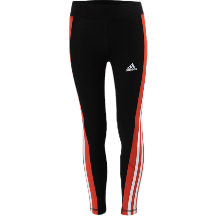Girls Linear 3 Stripe Tight Orange/Black