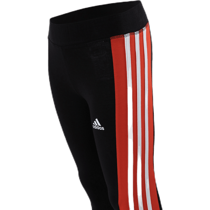 Girls Linear 3 Stripe Tight Orange/Black