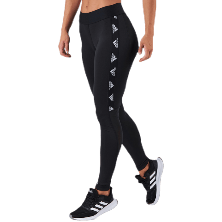 Alphaskin Badge Of Sport Logo Tight Black / White