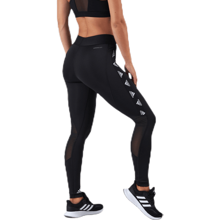 Alphaskin Badge Of Sport Logo Tight Black / White