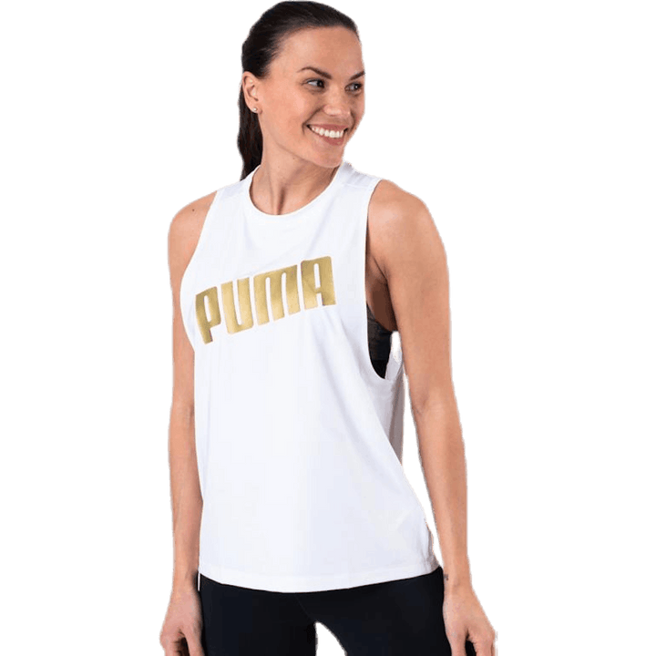 Metal Splash Adjustable Tank White
