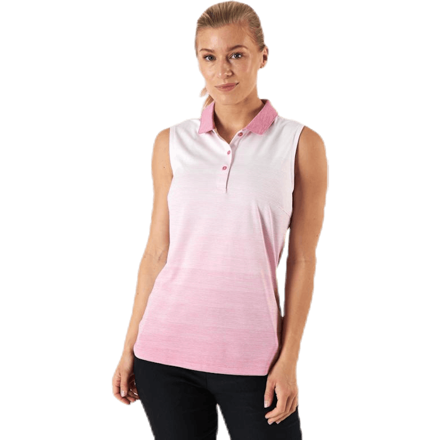 Ombre Sleeveless Polo Pink
