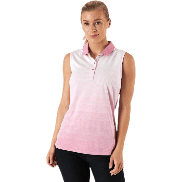 Ombre Sleeveless Polo Pink