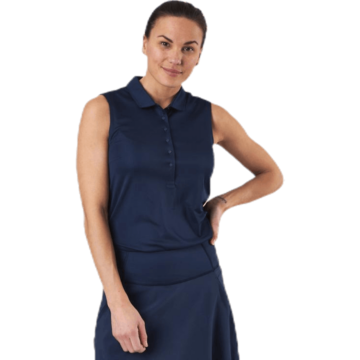Rotation Sleeveless Polo Blue