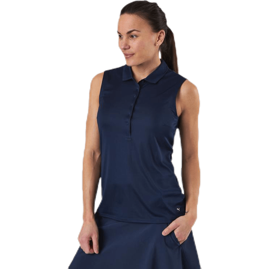 Rotation Sleeveless Polo Blue