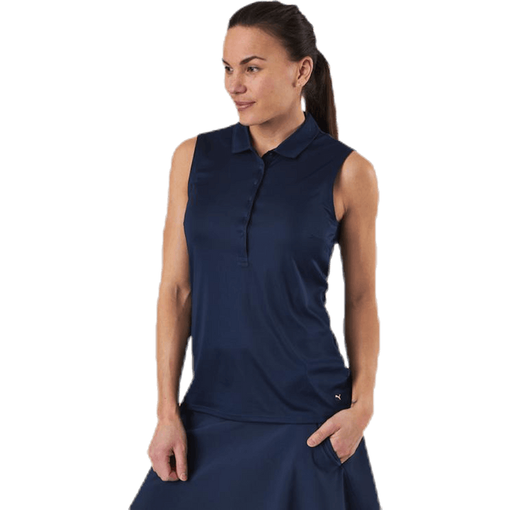 Rotation Sleeveless Polo Blue