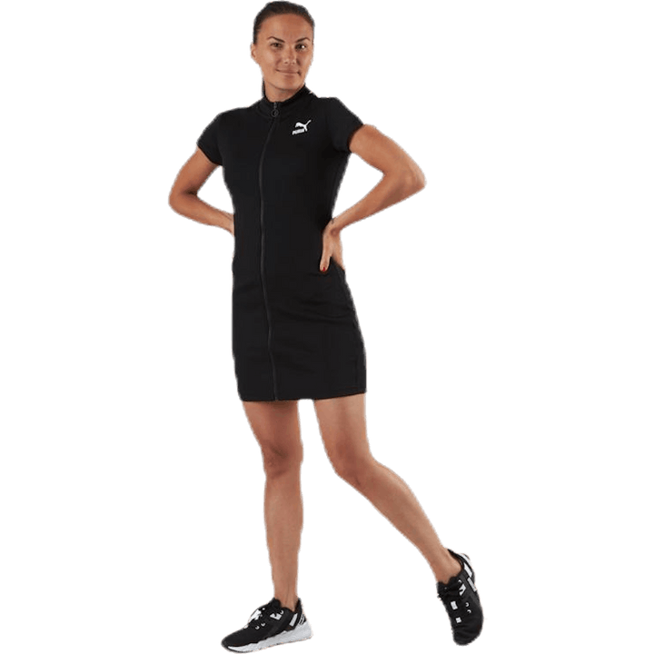 Robe moulante côtelée Classics noire