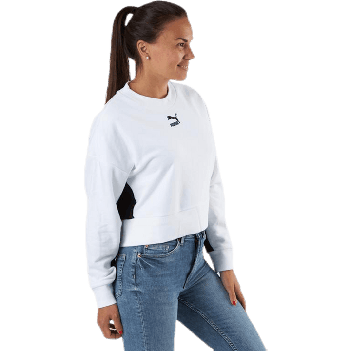 Classics Cropped Crew White