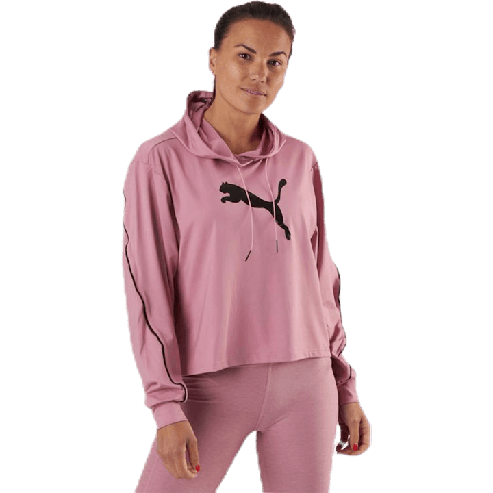 Sweat à capuche Train Pearl rose