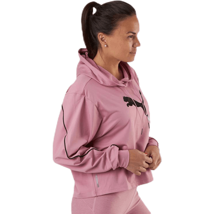 Sweat à capuche Train Pearl rose