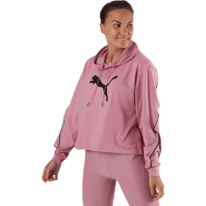 Sweat à capuche Train Pearl rose