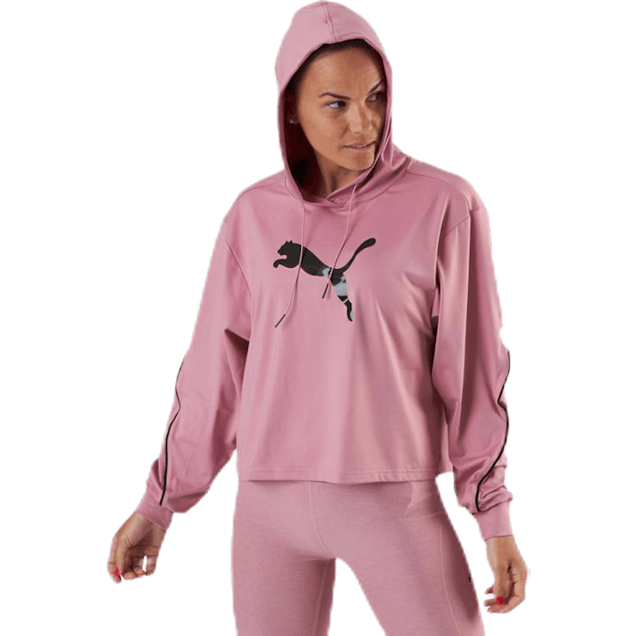 Sweat à capuche Train Pearl rose