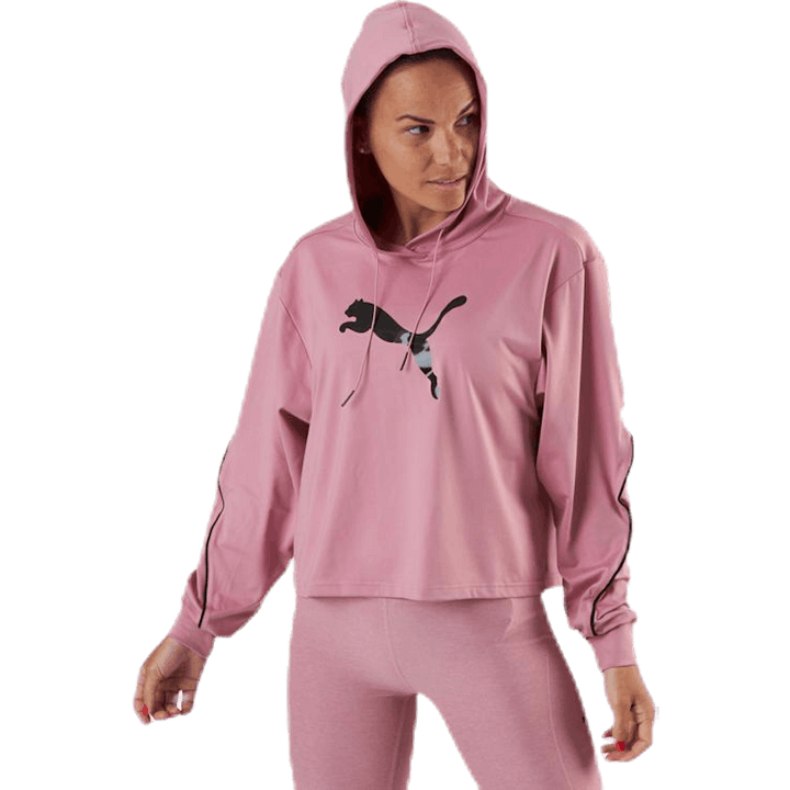 Sweat à capuche Train Pearl rose