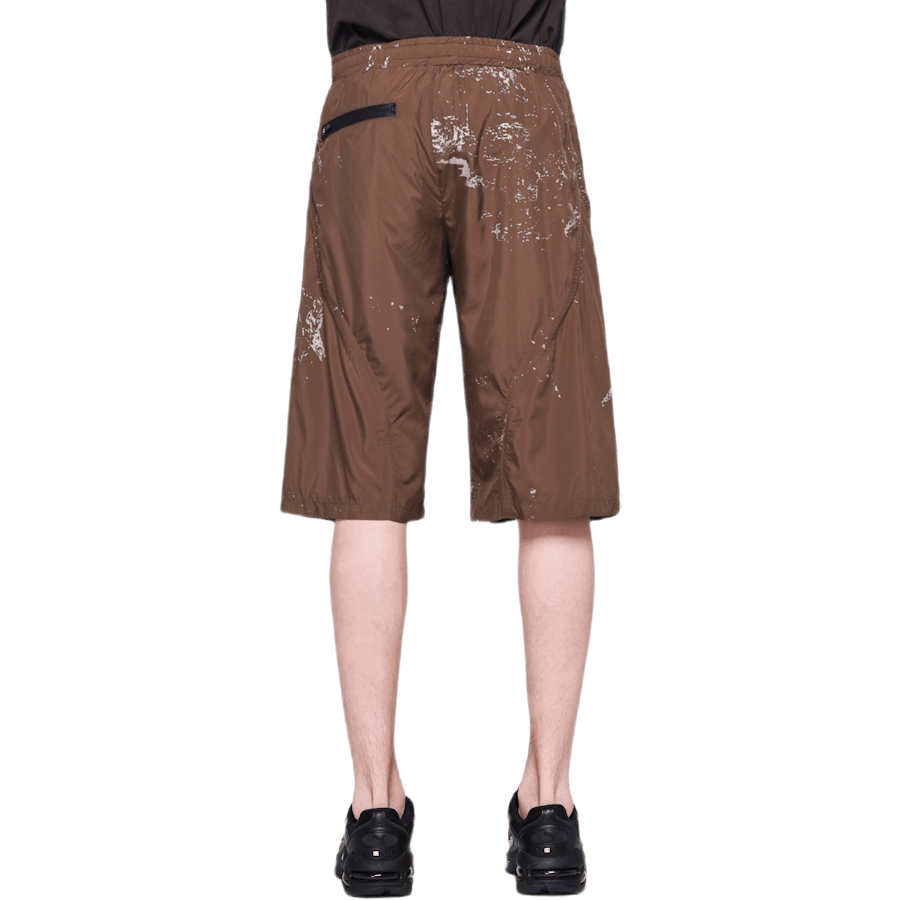 Rock Print Shorts Brown