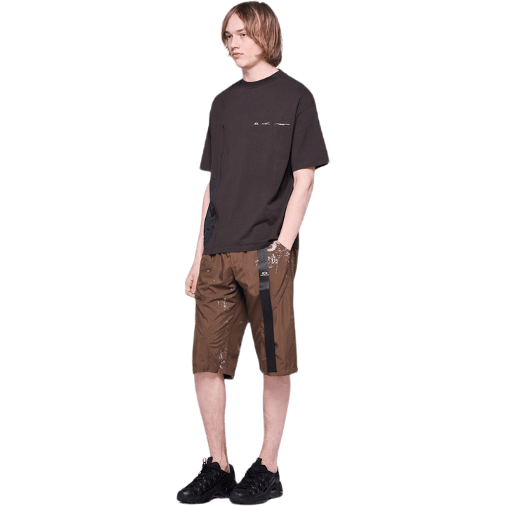 Rock Print Shorts Brown