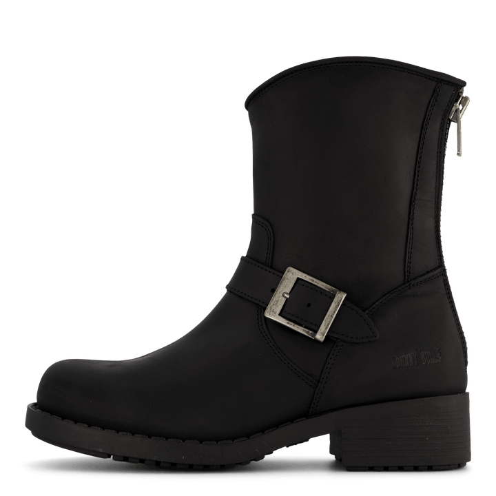 Low Boot Zip Back Black/Silver