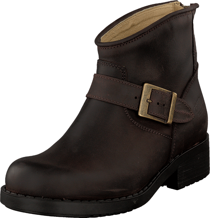 Ļoti zemi zābaki Zip Back Brown/Gold