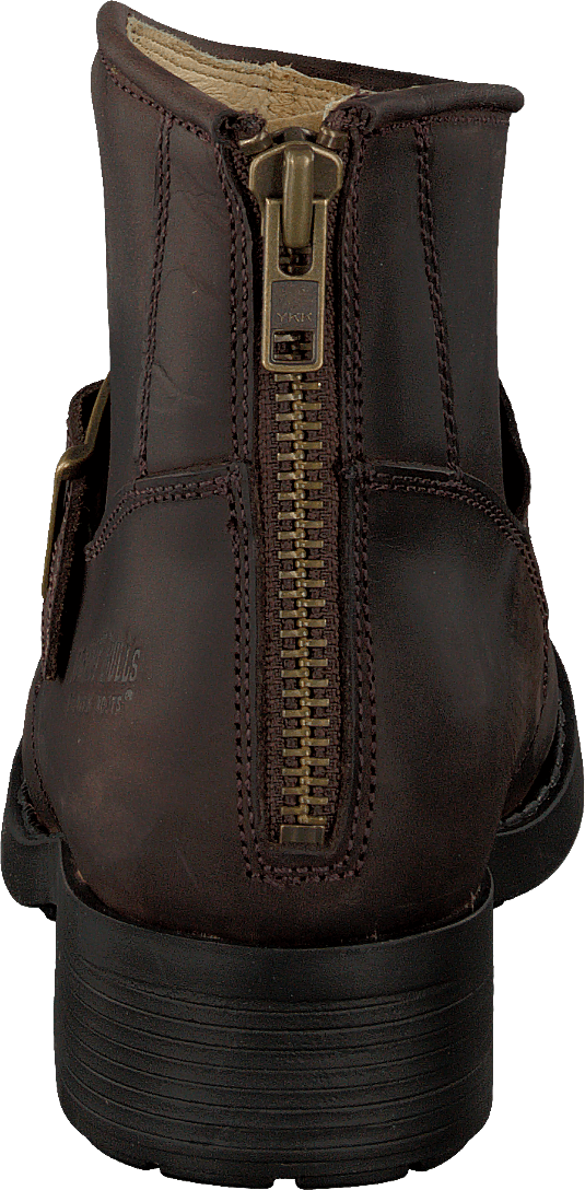 Ļoti zemi zābaki Zip Back Brown/Gold